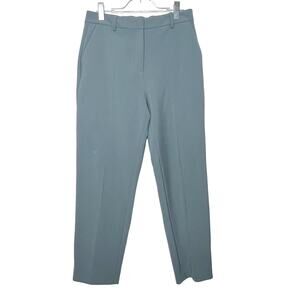 THE FOLD LONDON Trousers Straight-Leg Stretch Tailoring High Rise Blue sz 12